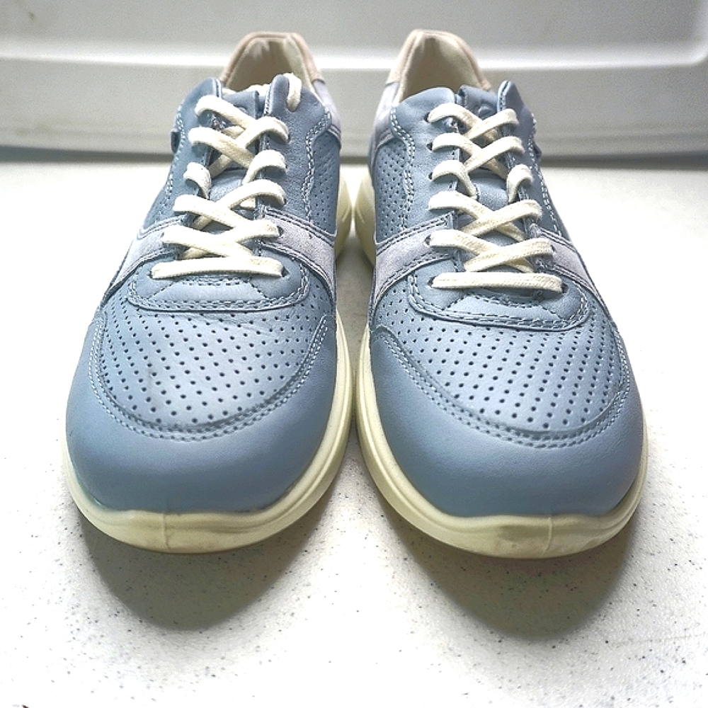 40) ECCO Soft Runner 7 Sky Blue Sz. 6 Extra Width - Picture 3 of 12